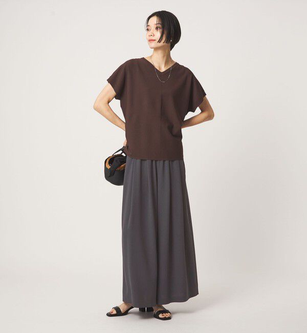 UNITED ARROWS green label relaxing「［size SHORTあり］ジョーゼット フレア タック ワイド パンツ」|その他|