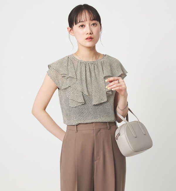 UNITED ARROWS green label relaxing「アシンメトリー フリル フレンチスリーブ ブラウス」|シャツ・ブラウス|その他1