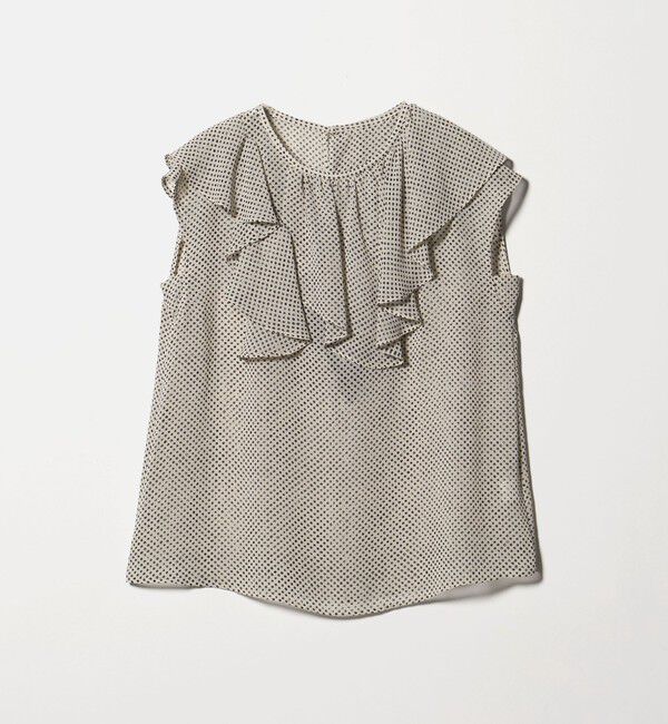 UNITED ARROWS green label relaxing「アシンメトリー フリル フレンチスリーブ ブラウス」|シャツ・ブラウス|