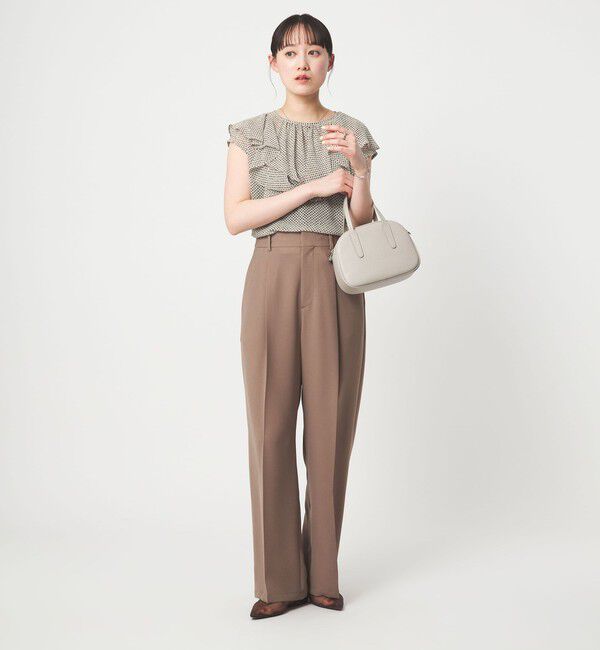 UNITED ARROWS green label relaxing「アシンメトリー フリル フレンチスリーブ ブラウス」|シャツ・ブラウス|