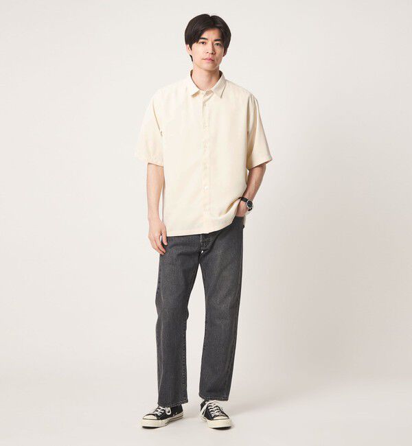 UNITED ARROWS green label relaxing「【WEB限定】JUST fit ソフトドレープ ボックスシルエット 半袖 シャツ」|シャツ・ブラウス|