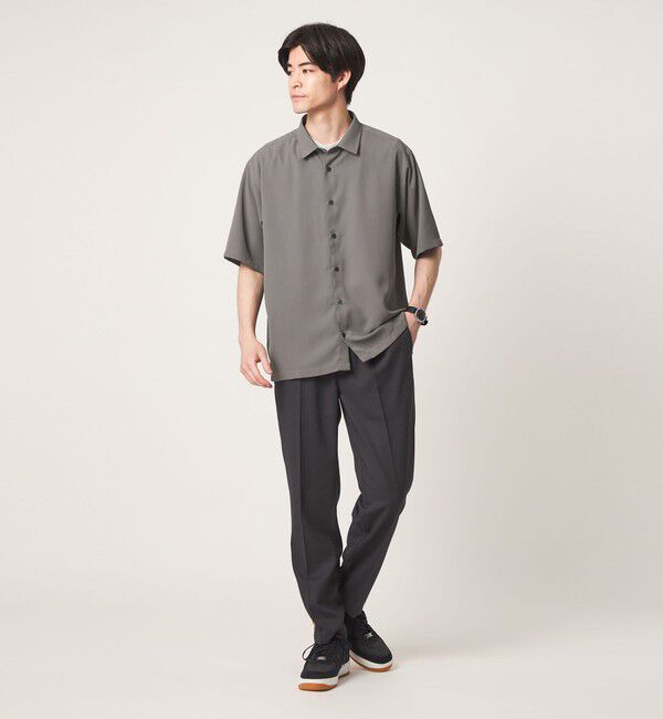 UNITED ARROWS green label relaxing「【WEB限定】JUST fit ソフトドレープ ボックスシルエット 半袖 シャツ」|シャツ・ブラウス|