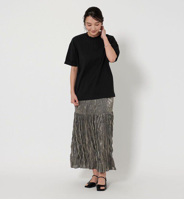 BEAUTY&YOUTH UNITED ARROWS「【WEB限定】ロールアップ ワイド テーパード Tシャツ -MADE IN JAPAN-」|Tシャツ・カットソー|