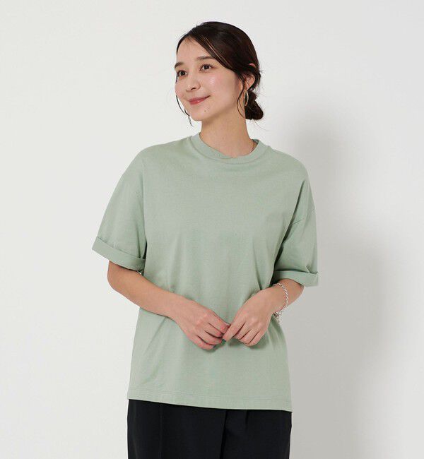 BEAUTY&YOUTH UNITED ARROWS「【WEB限定】ロールアップ ワイド テーパード Tシャツ -MADE IN JAPAN-」|Tシャツ・カットソー|