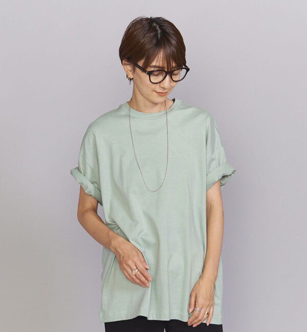 BEAUTY&YOUTH UNITED ARROWS「【WEB限定】ロールアップ ワイド テーパード Tシャツ -MADE IN JAPAN-」|Tシャツ・カットソー|