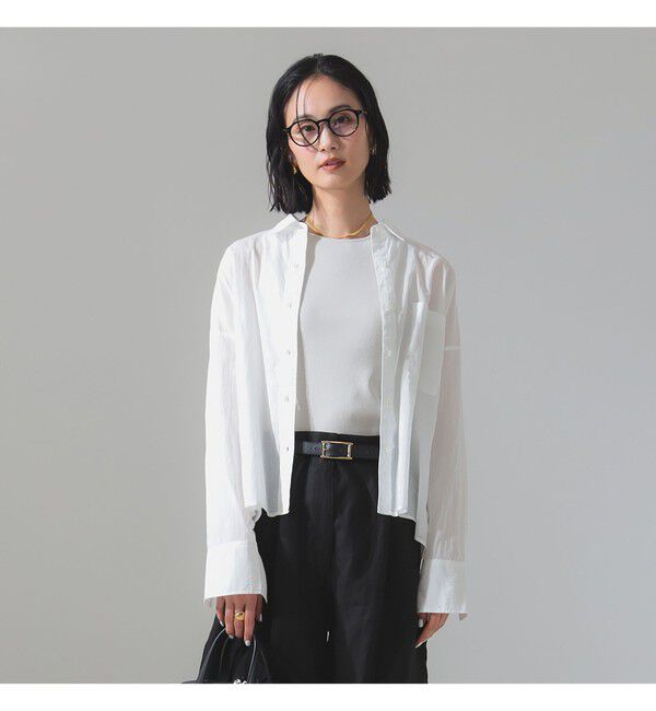 Demi-Luxe BEAMS 「KHADI オーバー ショート シャツ」|シャツ・ブラウス|
