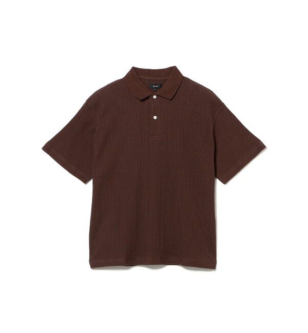 BEAMS「ショート リブ ポロシャツ【ワイドショートフィット】」|ポロシャツ|