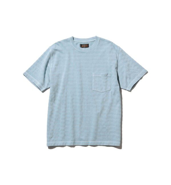 BEAMS PLUS「Pocket Tee Pique Garment Dye」|Tシャツ・カットソー|SAX