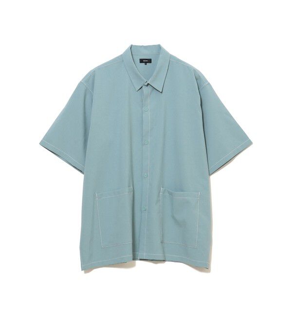 BEAMS「ダブル ポケット ステッチ シャツ 【ワイドフィット】」|シャツ・ブラウス|SLATE_BLUE