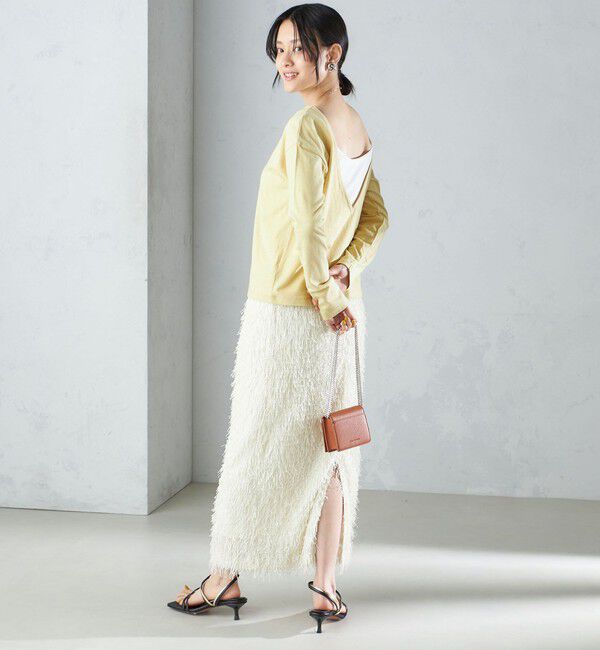 SHIPS for women「【SHIPS別注】onit:〈手洗い可能〉ラフィ 天竺 バック オープン ロング スリーブ◇」|Tシャツ・カットソー|