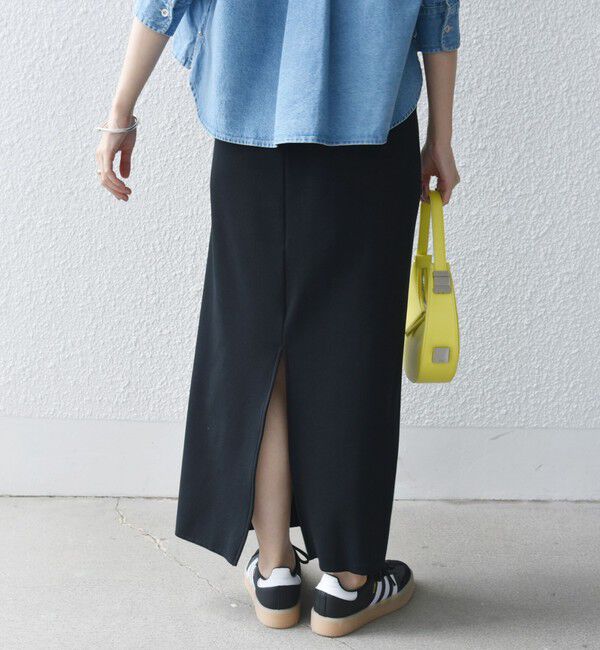 SHIPS for women「〈UVカット / 手洗い可能〉リブ ジャージー 2WAY ストレッチ スカート」|スカート|