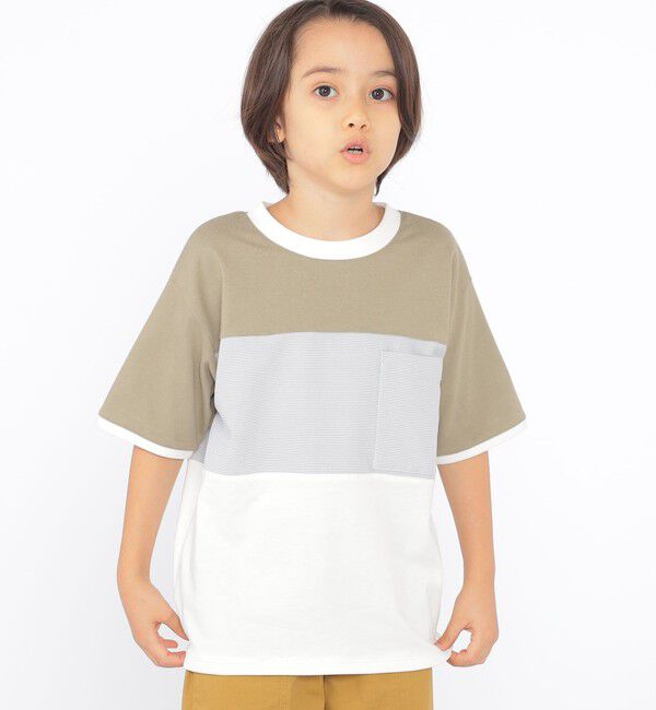 SHIPS KIDS「SHIPS KIDS:100～130cm / 3カラー パターン 半袖 TEE」|Tシャツ・カットソー|