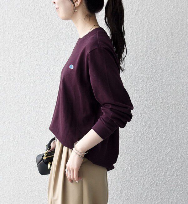 SHIPS any「《追加予約》【SHIPS any別注】LACOSTE:〈洗濯機可能〉ピケ クルーネック ロンT 26AW」|Tシャツ・カットソー|