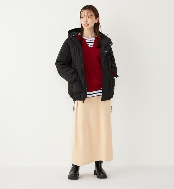 SHIPS Colors 「SHIPS Colors:〈手洗い可能〉スキッパー ニット &times; スカート セットアップ◇」|ニット・セーター|