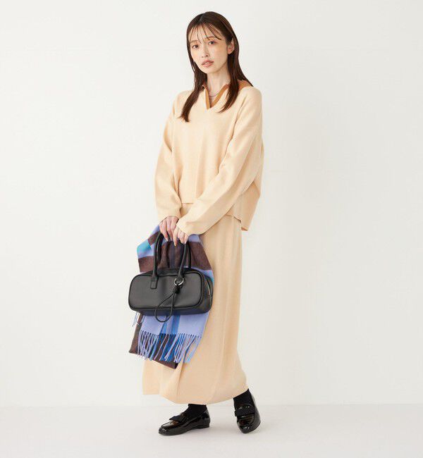 SHIPS Colors 「SHIPS Colors:〈手洗い可能〉スキッパー ニット &times; スカート セットアップ◇」|ニット・セーター|
