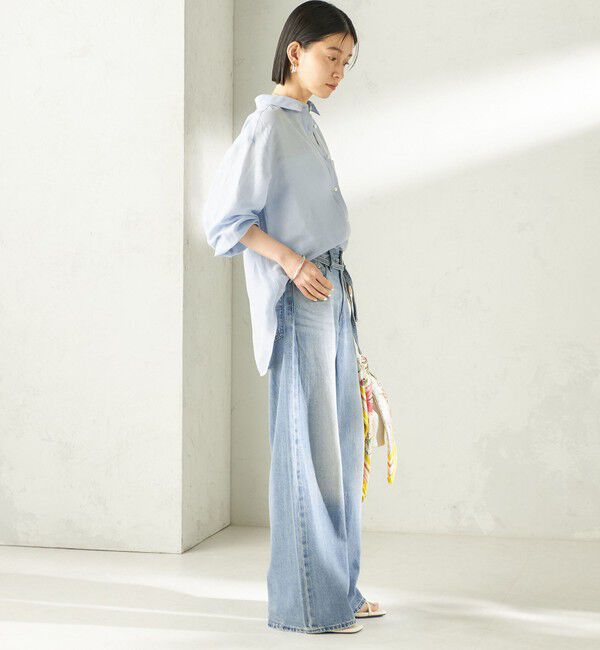 SHIPS for women「〈手洗い可能〉IMPERIAL LINEN 混 オーバー サイズ シャツ」|シャツ・ブラウス|