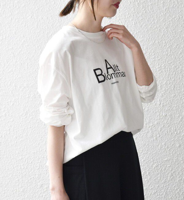 SHIPS any「【SHIPS any別注】monmimi:〈洗濯機可能〉ロゴ プリント ロンTEE 26SS」|Tシャツ・カットソー|