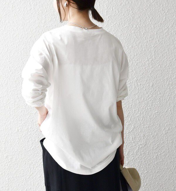 SHIPS any「【SHIPS any別注】monmimi:〈洗濯機可能〉ロゴ プリント ロンTEE 26SS」|Tシャツ・カットソー|