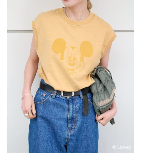 OUTDOOR PRODUCTS Usual Things「GOOD ROCK SPEED MICKEY MOUSE N/S Tshirt」|Tシャツ・カットソー|イエロー