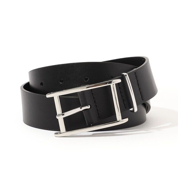 TOMORROWLAND GOODS「LEFIJE BUCKLE レザーベルト」|ベルト|18 ブラックシルバー