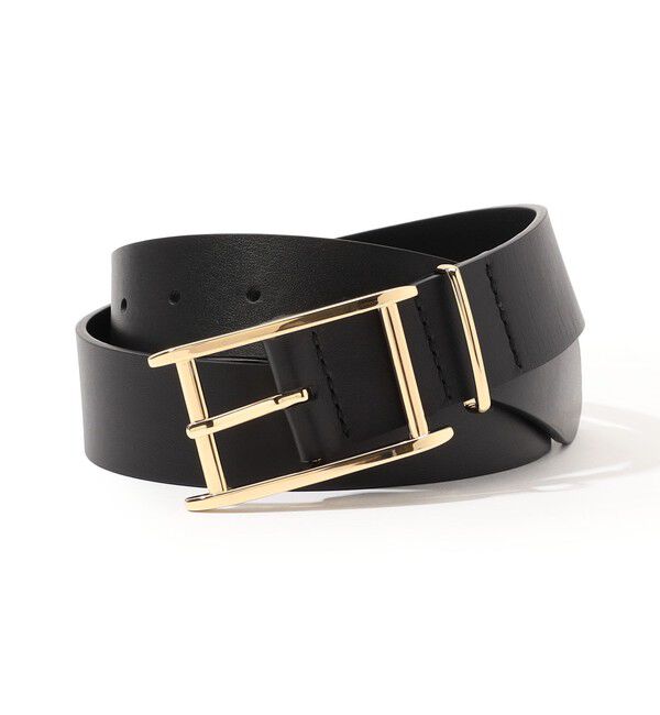 TOMORROWLAND GOODS「LEFIJE BUCKLE レザーベルト」|ベルト|19 ブラックゴールド