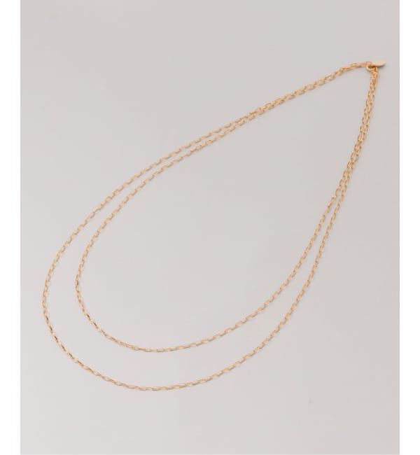 VERMEIL par iena「CHIBI JEWELS チビジュエルズ Long Long Chain Mini Rectangle chain」|ネックレス|