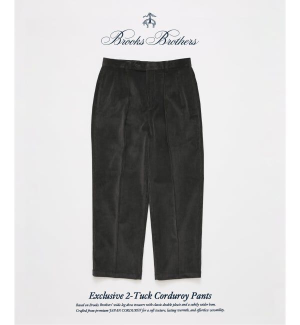 JOURNAL STANDARD「《予約》Brooks Brothers / ブルックス ブラザーズ 別注 2タック コーデュロイ パンツ」|スラックス|グレー