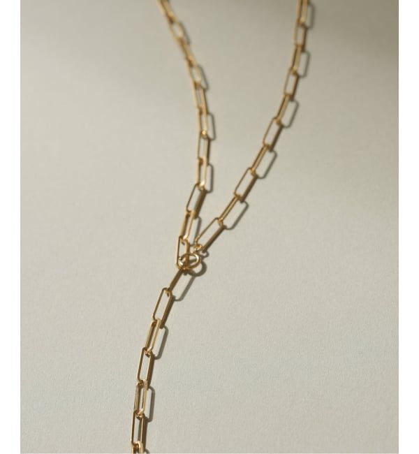 Lilas by Spick&Span「角シャインクリップチェーン50cmネックレスK18」|ネックレス|