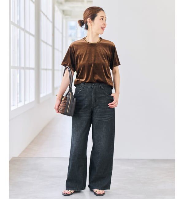 Spick and Span「TA / PEベロアTシャツ」|Tシャツ・カットソー|