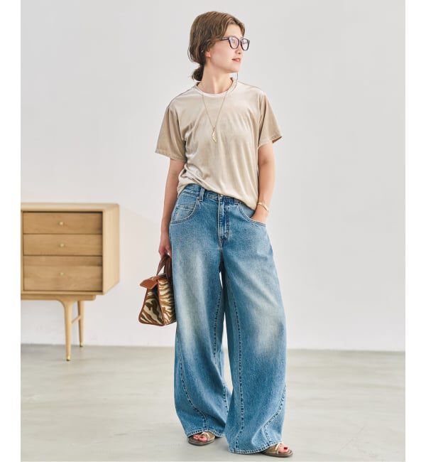 Spick and Span「TA / PEベロアTシャツ」|Tシャツ・カットソー|