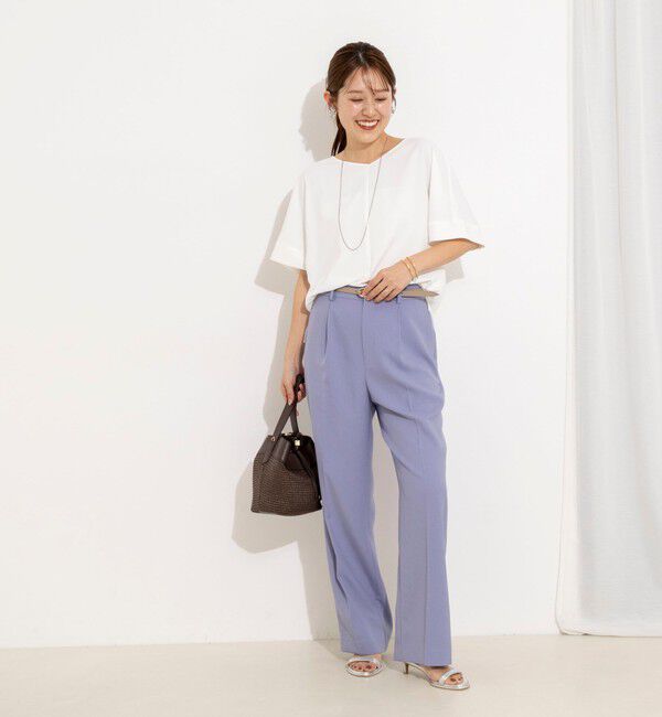 NOLLEY'S「【WEB＆一部店舗限定カラー】《セットアップ対応》ジョーゼットＶネックプルオーバー」|シャツ・ブラウス|