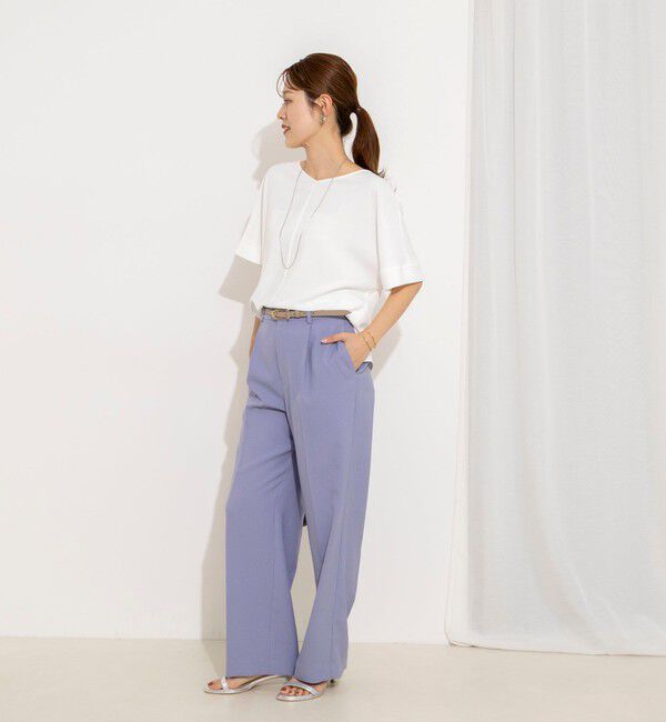 NOLLEY'S「【WEB＆一部店舗限定カラー】《セットアップ対応》ジョーゼットＶネックプルオーバー」|シャツ・ブラウス|