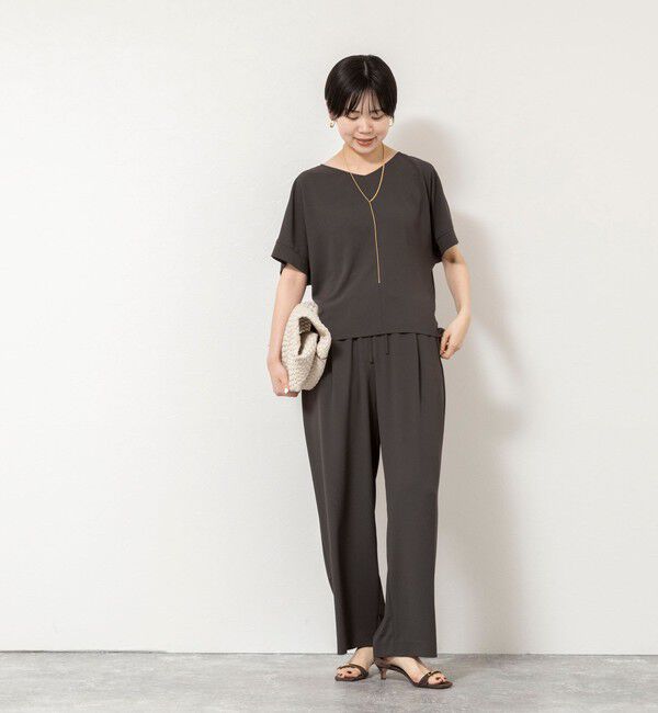 NOLLEY'S「【WEB＆一部店舗限定カラー】《セットアップ対応》ジョーゼットＶネックプルオーバー」|シャツ・ブラウス|