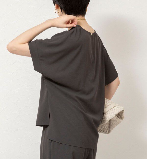 NOLLEY'S「【WEB＆一部店舗限定カラー】《セットアップ対応》ジョーゼットＶネックプルオーバー」|シャツ・ブラウス|