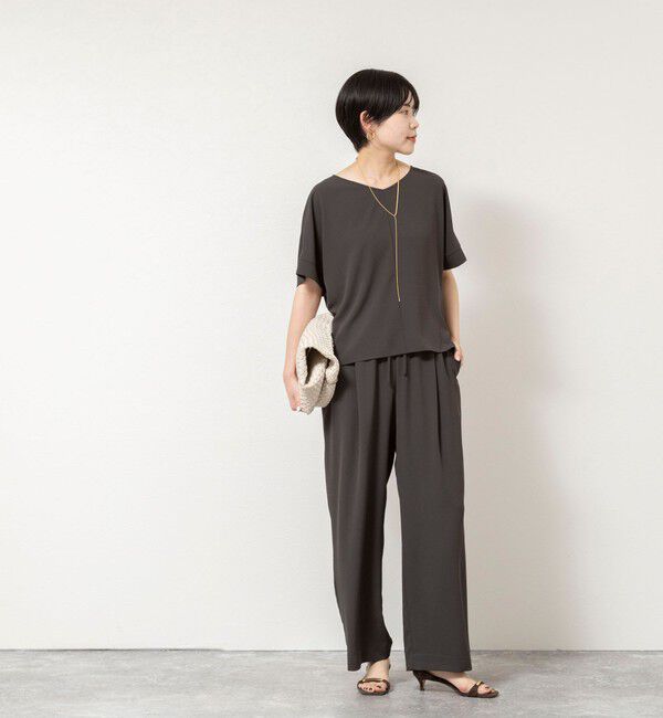 NOLLEY'S「【WEB＆一部店舗限定カラー】《セットアップ対応》ジョーゼットＶネックプルオーバー」|シャツ・ブラウス|