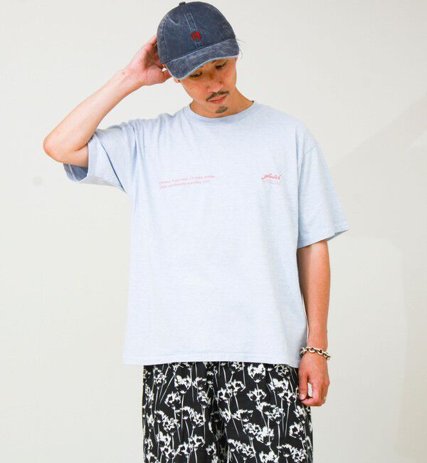 GLOSTER「【SCREEN STARS/スクリーンスターズ】杢ボディ染め 配色ロゴ クルーネックカラーＴシャツ」|Tシャツ・カットソー|