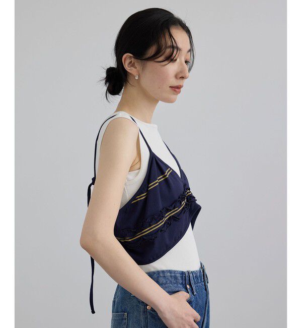 SALON adam et rope'「【crinkle crinkle crinkle】griguri border big bra」|キャミソール|