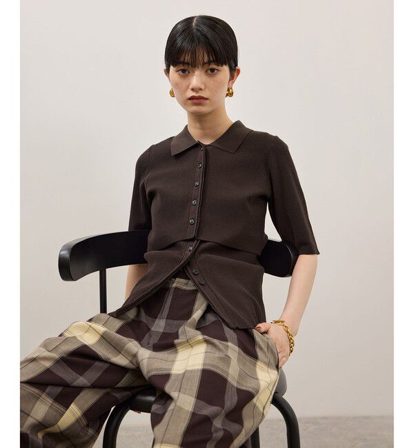 ADAM ET ROPE'「ミニカーディガンセットニットジレトップス」|Tシャツ・カットソー|
