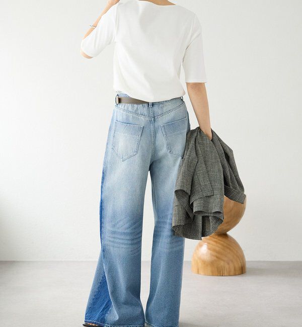  「【接触冷感/透湿/紫外線防止/洗濯機洗い可/綿100%】5分袖フライスTee」|Tシャツ・カットソー|