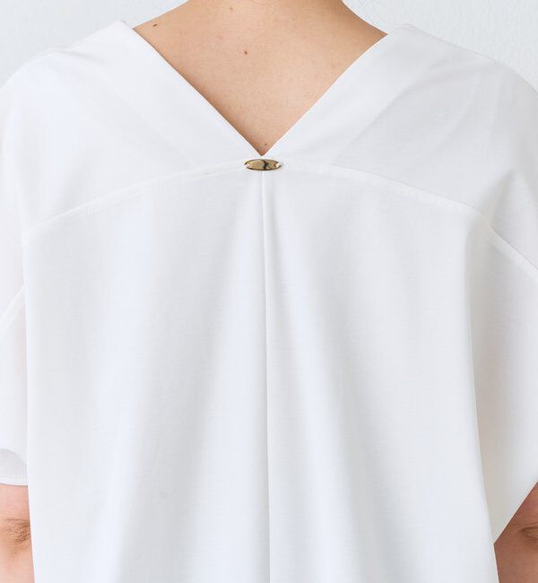  「Vネックコクーンカットソー【接触冷感/紫外線防止/セットアップ可】」|Tシャツ・カットソー|