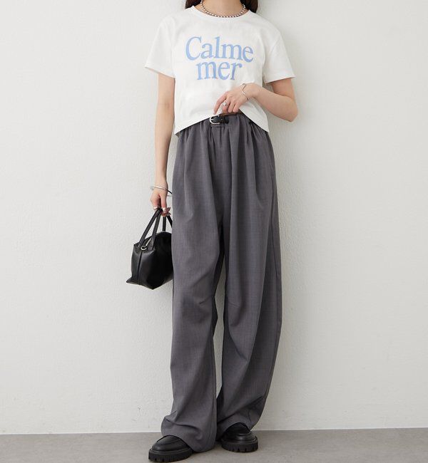  「【4色展開/短丈で使いやすい◎】カラーロゴチビTシャツ」|Tシャツ・カットソー|