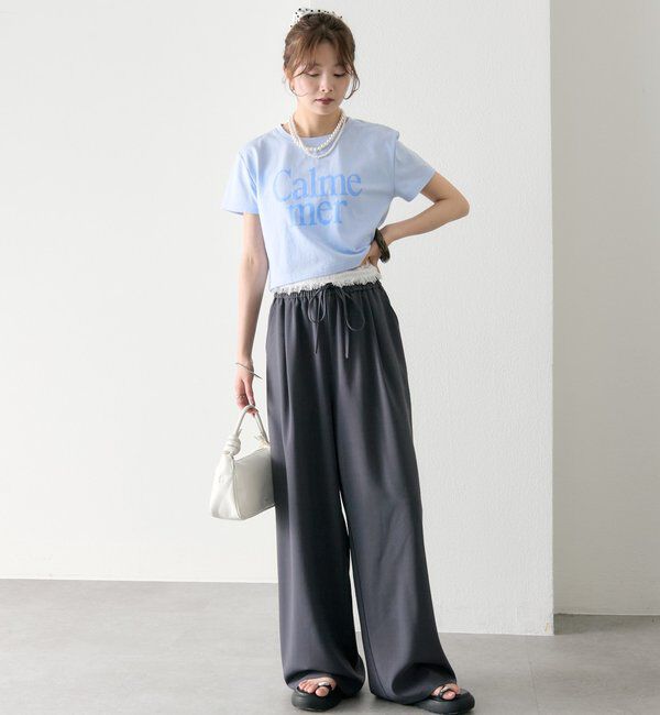 「【4色展開/短丈で使いやすい◎】カラーロゴチビTシャツ」|Tシャツ・カットソー|