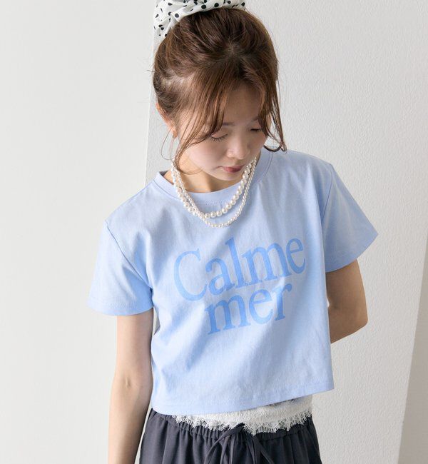  「【4色展開/短丈で使いやすい◎】カラーロゴチビTシャツ」|Tシャツ・カットソー|
