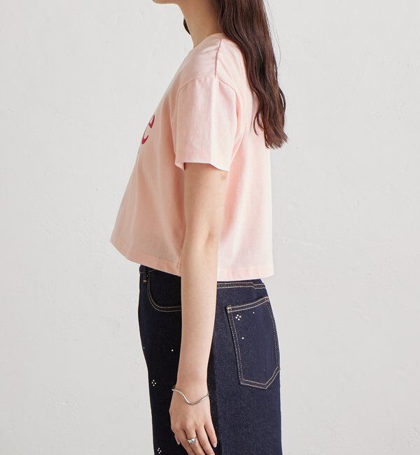  「【4色展開/短丈で使いやすい◎】カラーロゴチビTシャツ」|Tシャツ・カットソー|