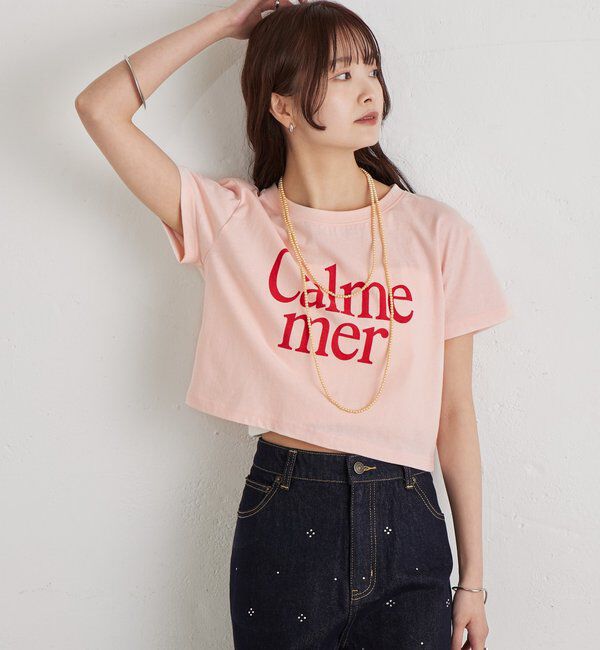  「【4色展開/短丈で使いやすい◎】カラーロゴチビTシャツ」|Tシャツ・カットソー|
