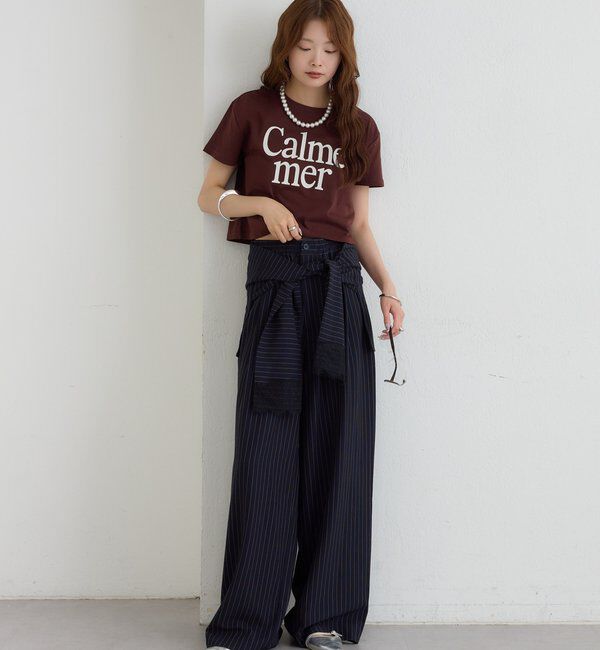  「【4色展開/短丈で使いやすい◎】カラーロゴチビTシャツ」|Tシャツ・カットソー|