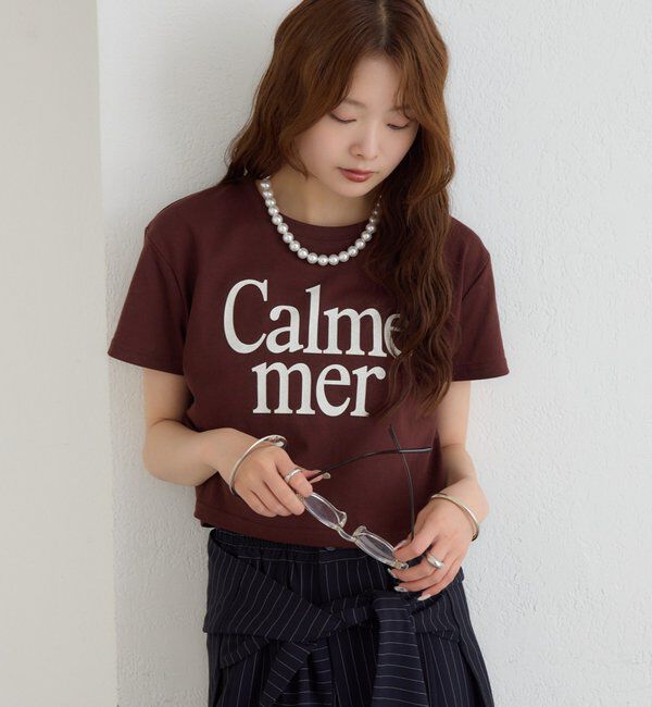  「【4色展開/短丈で使いやすい◎】カラーロゴチビTシャツ」|Tシャツ・カットソー|