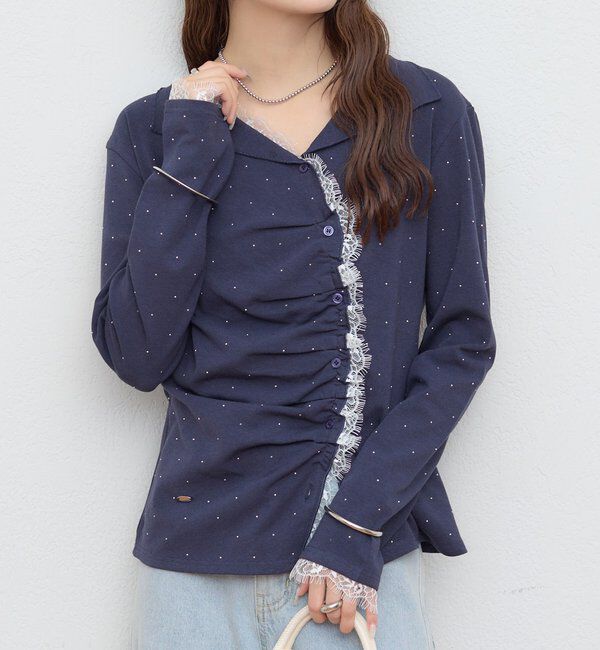  「アシメタックプルオーバー」|Tシャツ・カットソー|ネイビー