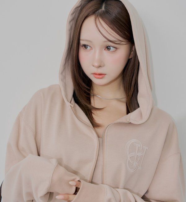  「ロゴ刺繍ルーズパーカー」|パーカー|