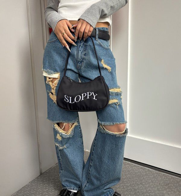 「SLOPPY ロゴショルダーバッグ（無地/カモ/デニム/レオ/ドット）」|ショルダー・メッセンジャー|